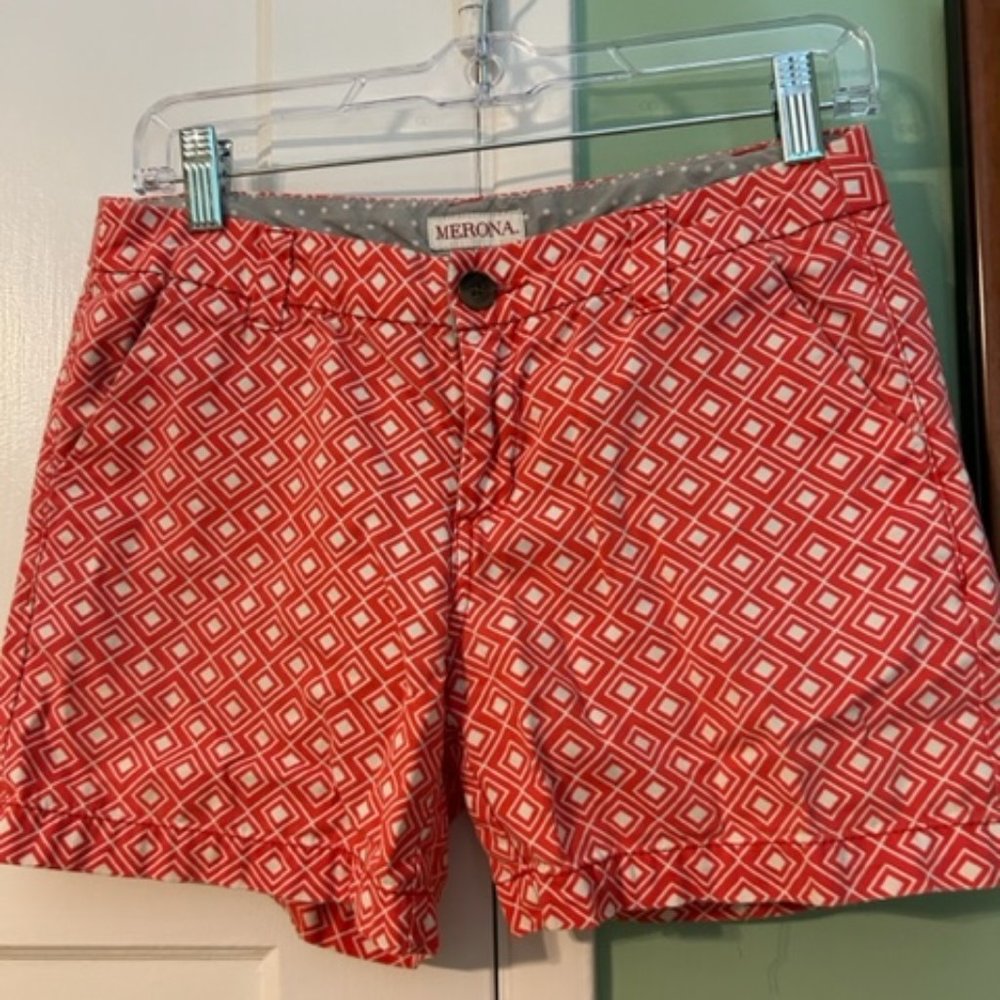 Cute orange pattern shorts